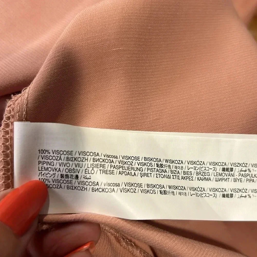 Mango MNG Blush Pink Midi or Maxi slip dress size small - Picture 14 of 16